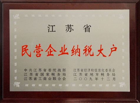 江蘇省民營(yíng)企業(yè)納稅大戶(hù)